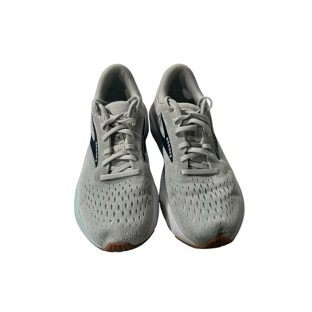 Brooks Ghost 16 Women's Size 7.5 B Running Shoes 'White/Grey/Estate‎ Blue'